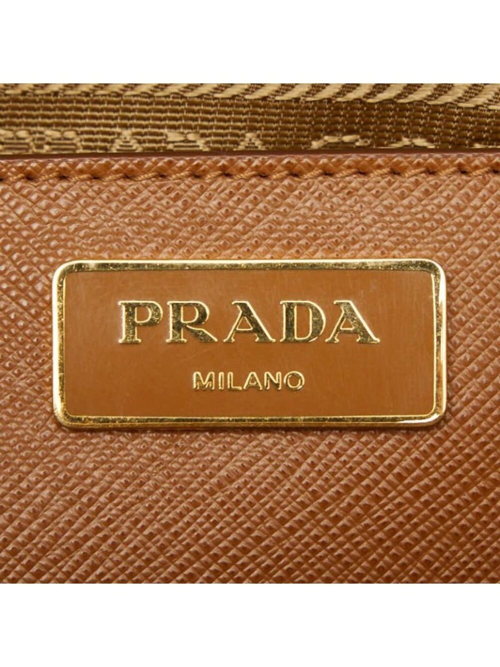 Prada Galleria Large Tote Brown Yellow Saffiano Leather - Picture 9 of 10